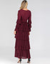 Elegant Round Neck Cake Skirt Long Dress in New Fashion